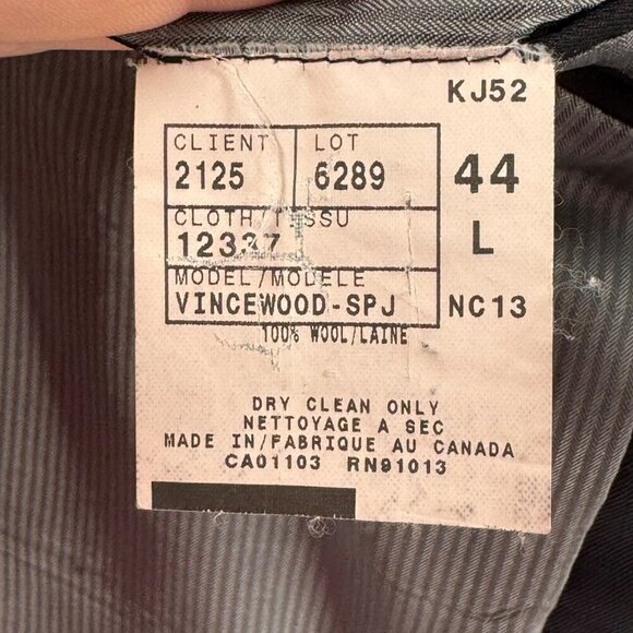 Jack Victor Super 110s Black Blazer Mens Size 44L - Picture 8 of 8